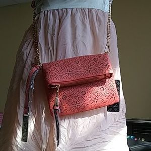 Salmon coloured Massini purse/handbag